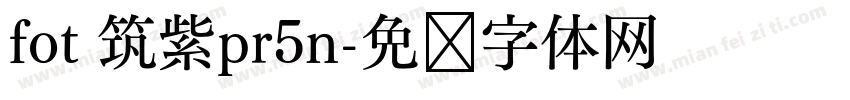 fot 筑紫pr5n字体转换